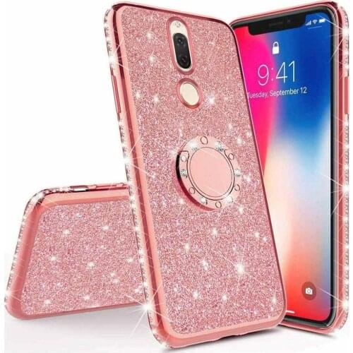 Diamond Case for OPPO A9 A5 2020 RENO 4 3 2 2Z 2F F11 F9 Pro Cover For OPPO Realme X2 6 5 3 2 Pro XT C2 C1 A1K Glitter Ring Case