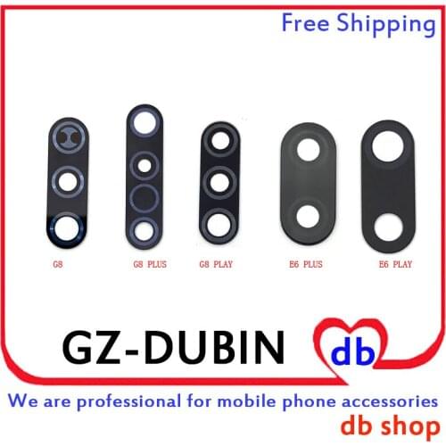 For Moto G8 G8 PLUS G8 PLAY E6 E6 PLUS Rear Back Camera Lens Glass Plastic Cover+3M Sticker Glue Tape