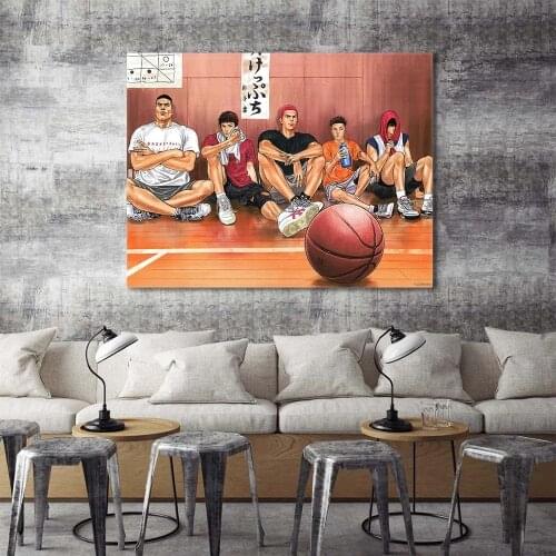 Home Decor Slam Dunk Canvas Painting Wall Artwork Basketball Characters Pictures Modular Japan Anime Poster No Frame Living Room