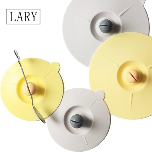 LARY Food Grade Silicone Cup Lid Heat-resistant 250 Degree Low Temperature Resistant -40 Degree Proof Round Dustproof Cup Cover