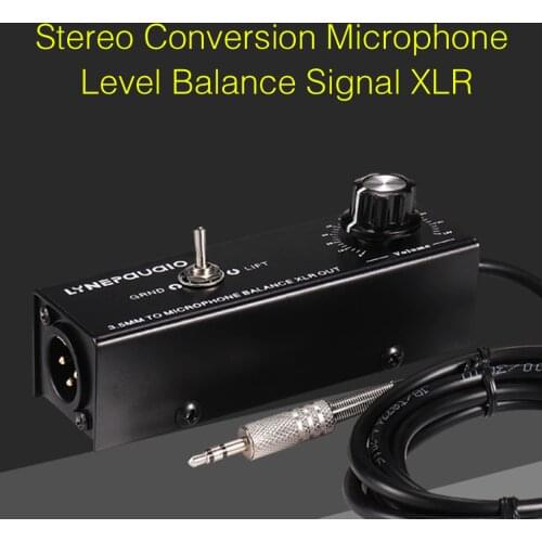 KYYSLB B012 3.5mm Stereo Conversion Microphone Level Balanced Signal XLR Interface Output Mixer Eliminate Current Sound Mixer
