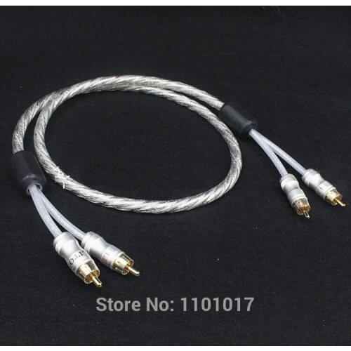 Liton American silver plated double ring fever HIFI EXQUIS audio analogic signal RCA cable wire