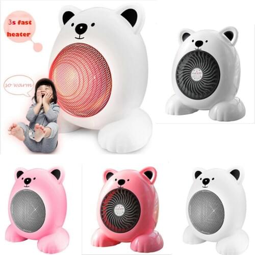 Cute Mini Portable Electric Silent Desk Heater Air Radiator Warmer Fan Home Warm Heating Winter Fan Blower Room Office 350W