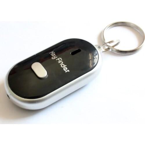 Mini Whistle Anti Lost KeyFinder Alarm Wallet Pet Tracker Smart Flashing Beeping Remote Locator Keychain Tracer Key Finder + LED