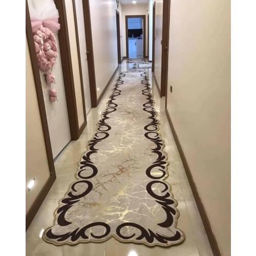Marble Coffee Special Cut Non-Slip Base Living Room Entrance Hallway Living Room Bedroom Home Decor Carpet Runner Rug