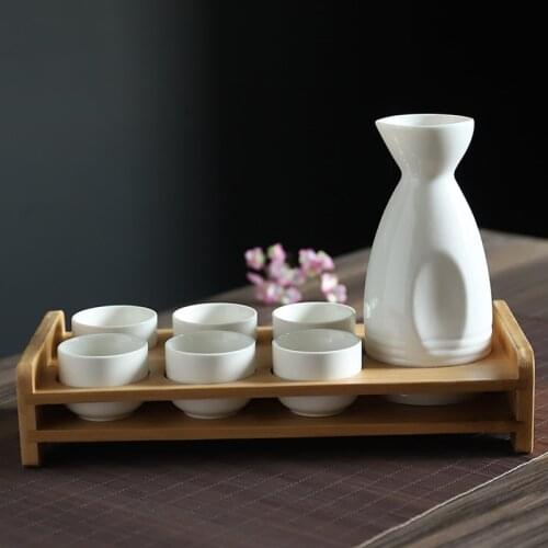 Japanese Handmade Hip Flask Set Ceramics Antique Household Sake Wine Set Ink Style Fiole Plastique Kitchen Dining Bar EF50HF