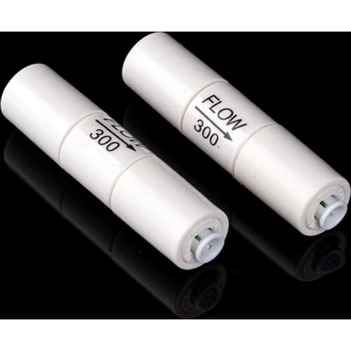 RO Restrictor Flow 300cc 450cc 1500cc 1:3 With 1/4" Tube O/D Pushfit Fitting Aquarium Reverse Osmosis RO Water dispenser