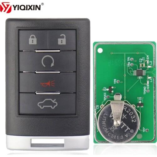 YIQIXIN 5 Button Remote Smart Card Car Key For Cadillac SRX CTS XTS DTS 2007-2014 315/433Mhz OUC6000066 NBG009768T M3N5WY7777A