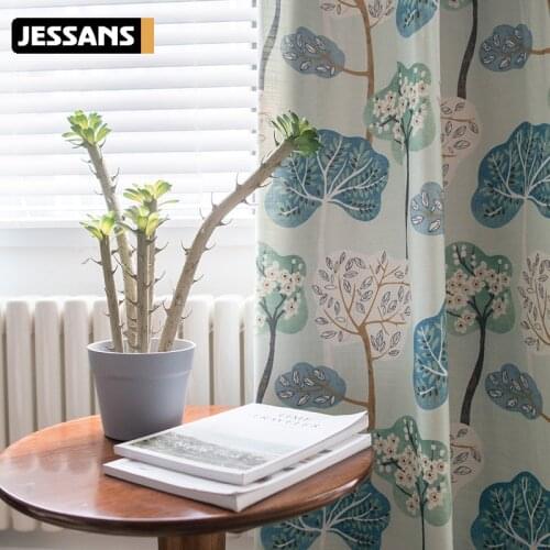 Curtains for Bedroom Dining Living Room Shu Shen Modern Exquisite Simple Thick Cotton Bamboo Printed Fabric Curtain Fabric