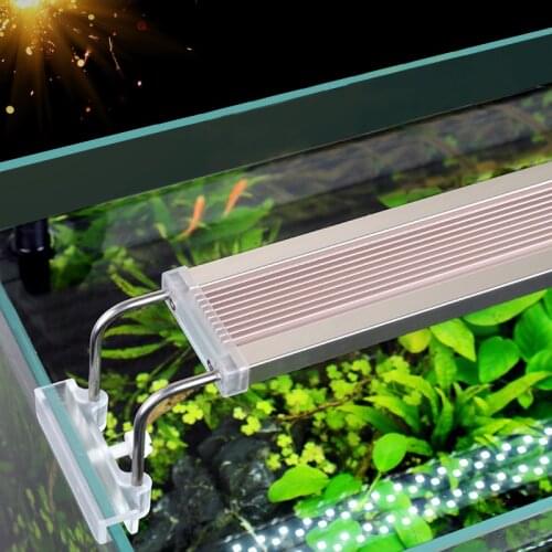 LED Aquarium Light Super Slim Fish Tank Plants Growing Lights with Extendable Brackets Aquatic Clip Lights for Freshwater Tank
