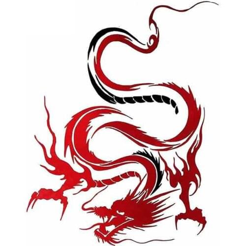 JuYouHui Exterior Accessories Decal Cartoon Dragon Funny Car Stickers Oem Vinyl JDM Bumper Trunk Graphics Fine Decals