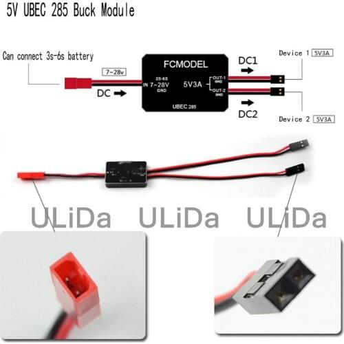 High Quality 5V/12V 3A UBEC Support 2-6S/3-6S Lipo Battery Fully Shielded Anti-interference Voltage Stabilizer