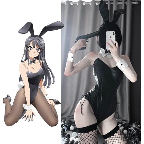 Bunny Girl Faux Leather Material Sexy Cute Rabbit Woman Set Good Quality Can Wear Out To Comic Show Kawaii Cosplay Bunny Costume