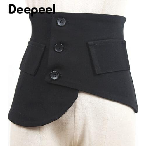 2021 Deepeel 1pc 23*68cm Fashion Womens Wide Elastic Cummerbunds Decorative Shirt Suit Belt Female Luxury Basque Waist Corset