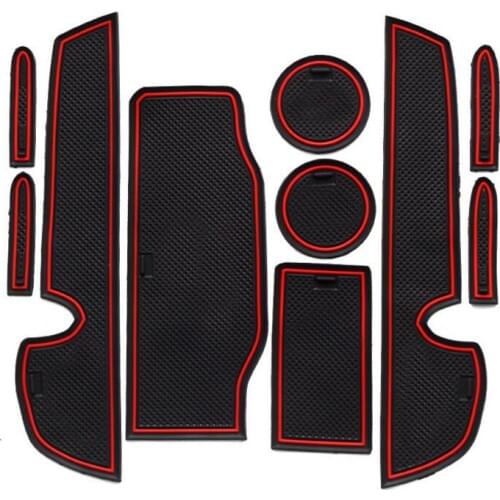 10PCS Car Cushion Non-Slip Gate Slot Pad Cup Mat Car Interior Door Slot Pad For LEXUS IS250 IS300h IS350 2013-2015 Car Styling