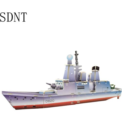 Ship 3D Model Kids Puzzles Toys for Boys Battleship Cardboard Building Model Kits Game Educational Toys for Children Hobby Gift