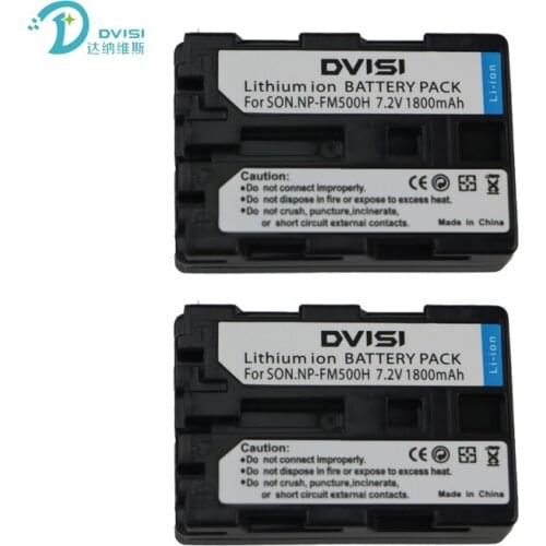 2Pcs/lot 7.2V 1.8Ah ReChargerable Camera Battery NP-FM500H NPFM500H NPFM500H For Sony A57 A65 A77 A99 A350 A550 A580 A900 Camera