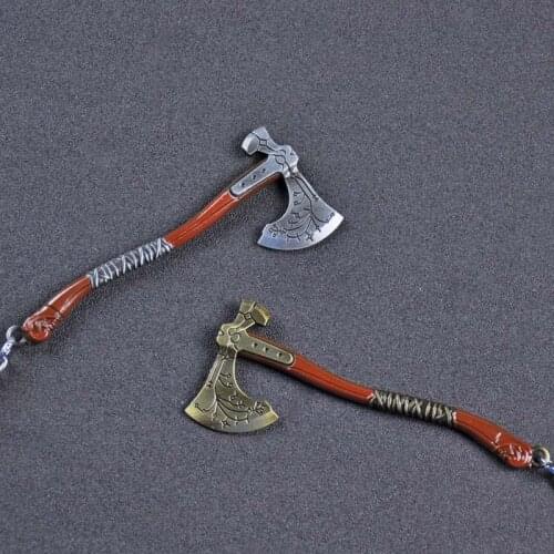 Anime Alloy Sword Toy Fine Production Ice Axe Keychain Car Pendant Cosplay Weapon Handmade Weapon Decoration Ornament Sword Gift