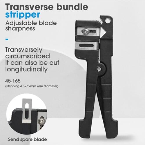 Free Shipping 10Pcs/Lot Fiber Optic Stripper 45-162 45-163 45-165 Coaxial Cable Stripper Optical Cable Slitter Wire Stripper