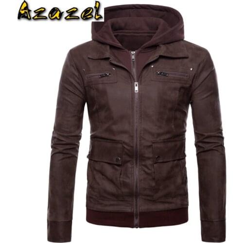 Free shipping new Brand Mens Leather Jacket Men Hooded Warm Winter Leather Coats Men Motorcycle Plus Size Overcoat Clothing