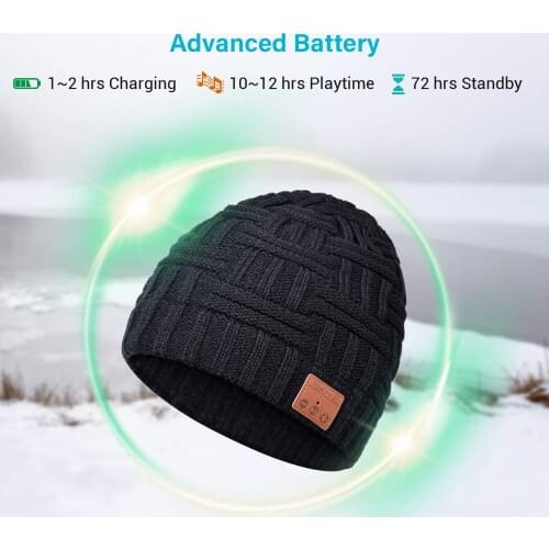 Bluetooth Hat with Built-in Wireless Headphones Bluetooth Beanie, Gifts for Men, Gifts for Women