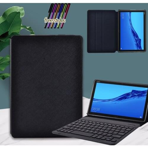 For Huawei MediaPad M5 Lite/M5 Tablet Case Drop Resistance Cover Case + Portable Bluetooth Keyboard + Free Stylus