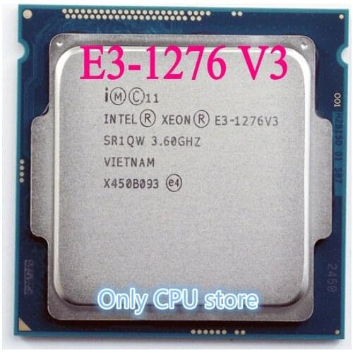 Intel XEON E3-1276V3 3.60GHZ Quad-Core 8MB Cache E3-1276 V3 HD Graphics P4600 DDR3 DDR3L 1600MHz FCLGA1150 TPD 84W 1 year warran