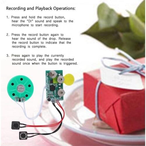 DIY Greeting Card Chip 4 Minutes Recordable Voice Sound Chip Voice Greeting Card For Holiday Luggage Replacement Parts Practical