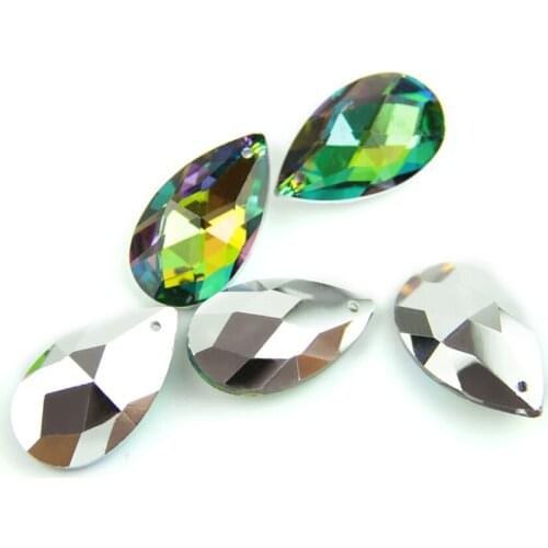 38mm/50mm/63mm/76mm Rainbow Crystal Chandelier Parts Almond Crystal Chandelier Beads Lighting Prism Pendant Hanging Parts