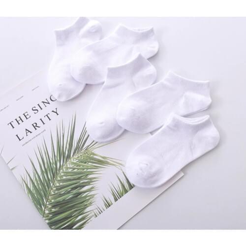 Baby Socks 5 Pairs/lot Boys Girls Pure White Socks Cotton Soft Newborn Babies Loose Comfortable Socks Kids School Sport Clothes