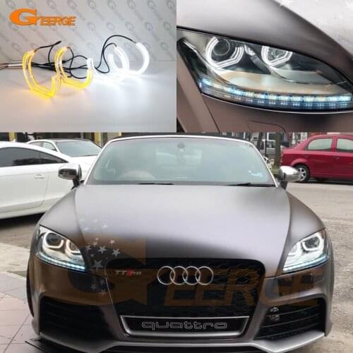 For AUDI TT Mk2 2006-2014 Ultra bright DTM M4 Style led Angel Eyes halo rings Day Light