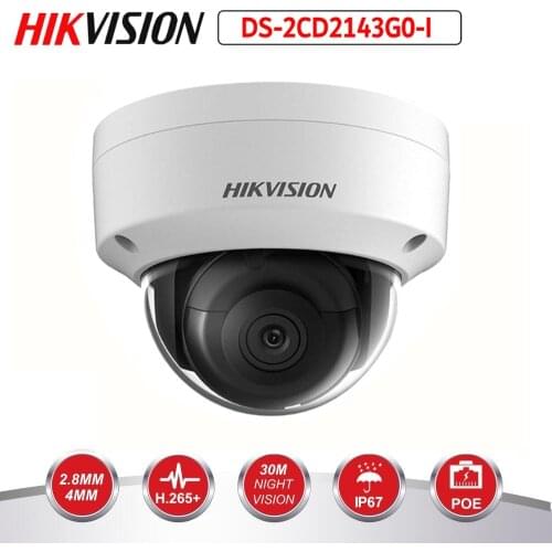 HIkvision Original DS-2CD2143G0-I 4MP Dome Network Camera POE H.265 IR 30m IP67 SD Card Slot Replace DS-2CD2142FWD-I IP Camera