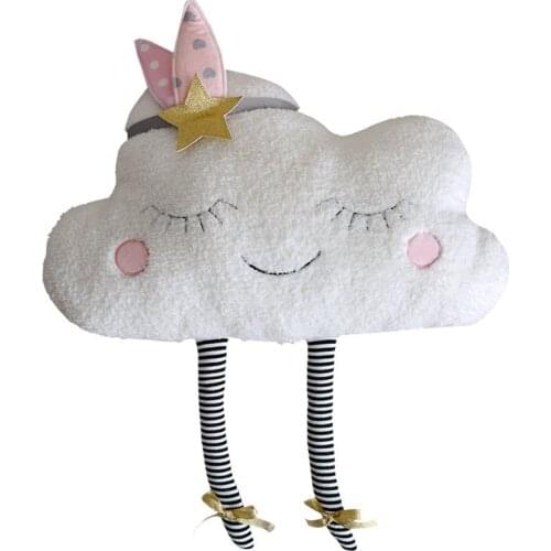 Ins Cloud Plush Pillow Soft Cushion Kawaii Cloud Stuffed Plush Toys For Children Baby Kids Pillow Girl Gift Dropshipping