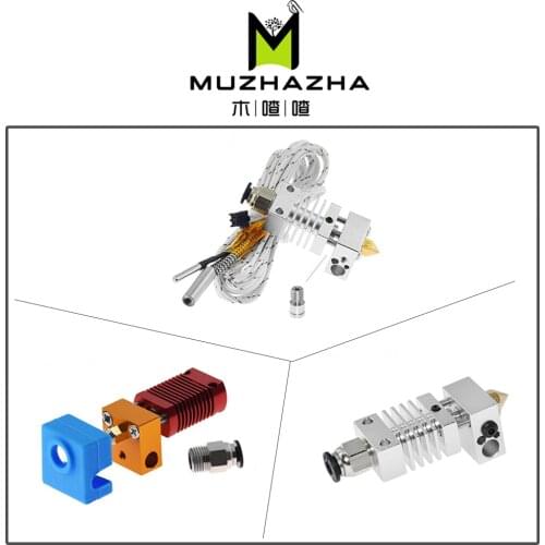 Hotend Extruder Kit Long Distance V6 Extrusion 12V/24V 50W J-head Heat Break Throat 1.75mm for Ender 3 CR10 CR-10S Printer