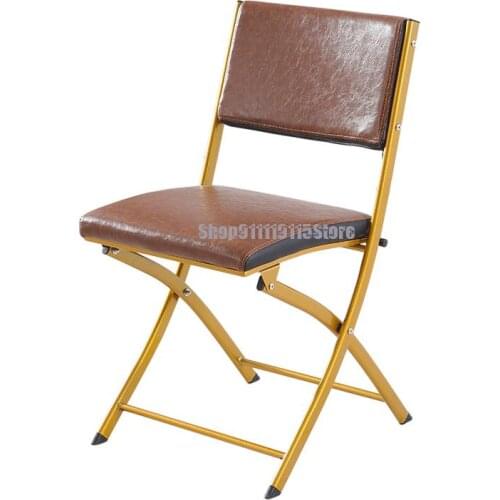 Custom Back Dining Chair Chinese Desk Staff Office Chair Meeting Folding Leather Chair Urination Carrying Training Chair Home Co