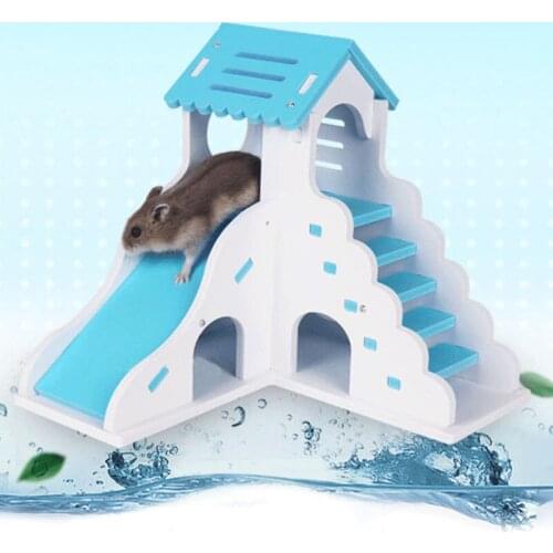 Pet Slide Attic Hamster Nest Golden Bear Nest Hawaii Villa House Mini Hedgehog Nest Hamster Cage Toy