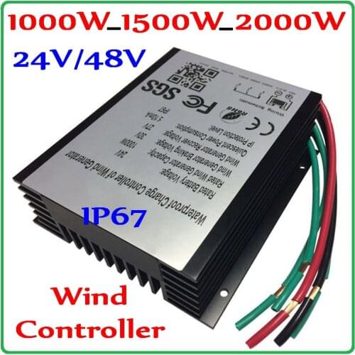 1000W_1500W_2000W Wind Generator Charge Controller 48V 24V Wind Turbine Generator Regulator Charge Controller Waterproof IP67
