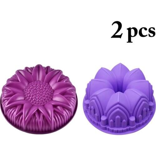 2PCS Silicone Cake Mold Reusable Muffin Cookies Chocolate Mold Cake Bread Bakeware DIY Pastry Baking Tool Kitchen Accessories
