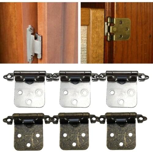 2Pcs Steel American Self Closing Spring Cabinet Hinge Home Decoration Accessories Door Hinges Furniture Door Hinges