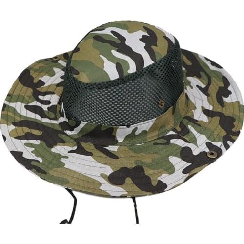 Military Army Jungle Camo Bucket Cap Bucket Hat fish Sun Caps 2019 windproof Drop Shipping Camouflage basin hats