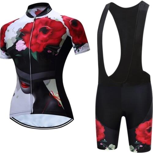 Women Cycling Clothing Bicycle Jersey Set Female MTB Ropa Ciclismo Girl Cycle Casual Wear Road Bike Bib Short Pant Pad 5 Colors