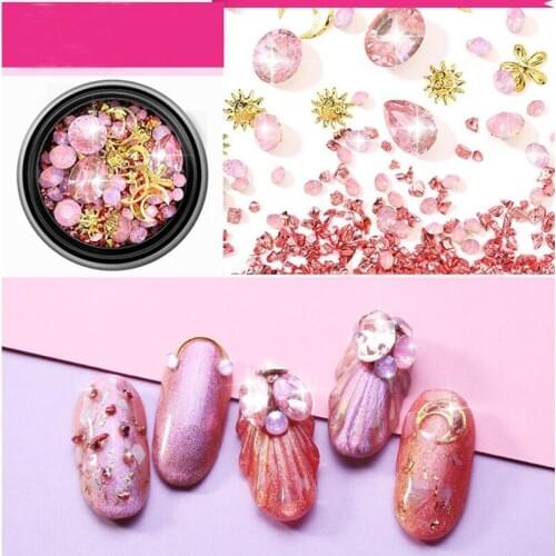 1pcs Nail Crystal Metallic Gold Alloy Stud Mix-Size,Style...3D Jewelry Rivet Stud Manicure Art Accessory Decoration Nail Stud x1