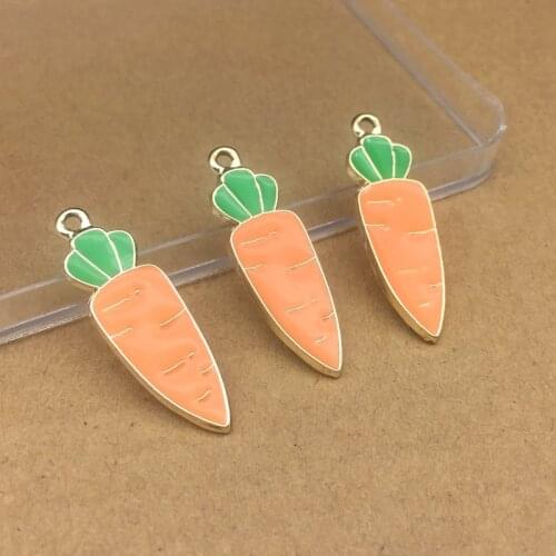 10pcs 12x37mm carrot charm for jewelry making and crafting earring charm fashion pendant zinc alloy vegetable charms