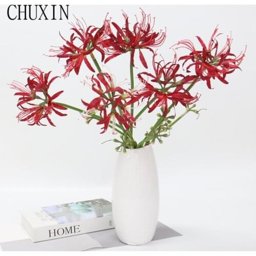 2 fork artificial orchid dragon claw flower home living room decoration silk flower wedding scene layout Christmas decoration