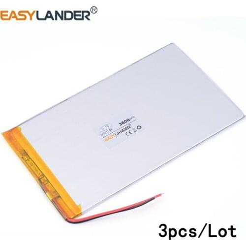 3pcs /Lot 2692148 3600mAh lithium Li ion polymer rechargeable battery mah each brand tablet universal rechargeable lithium