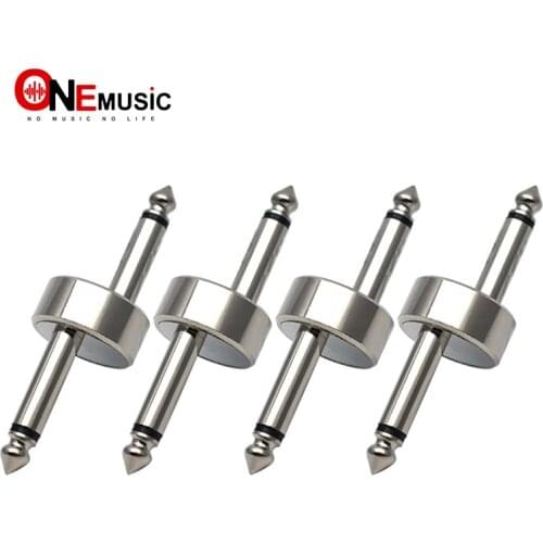 4pcs/lot 6.35mm guitar effect pedal connector Z type audio adaptors connecting jack-SILVER