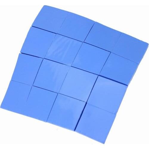 48PCS 25 x 25 x 1mm Blue Thermal Pad Conductive Chipset Silicone Paste