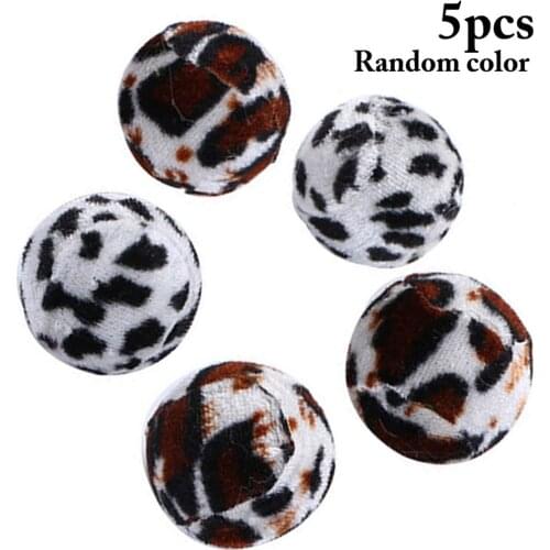 5pcs Cat Toy Pet Leopard Ball Cat Toy Interactive Sound Funny Kitten Ball Toy Cat Playing Toy For Pet Cat Accessories