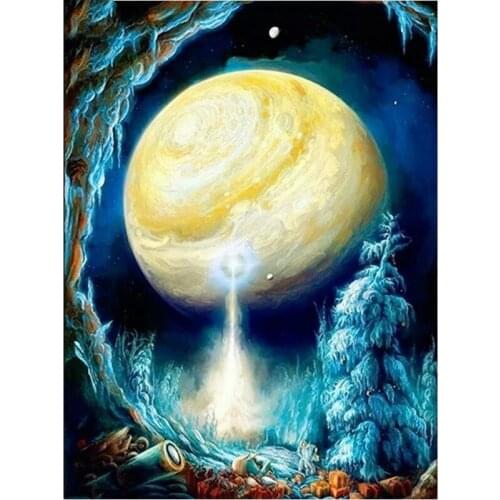 5d diamond painting planet landscape diamond embroidery diamond mosaic sticker home decoration crafts 30x40cm E1552