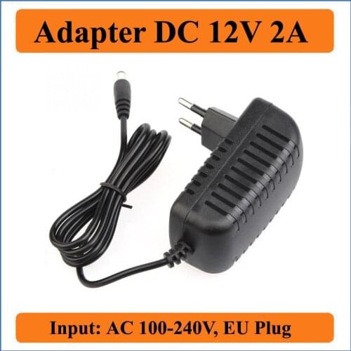12V 2A EU Plug AC DC Adapter AC 100-240V Converter to DC12V 2000mA Adapter Charger Power Supply for LED strips light or Router